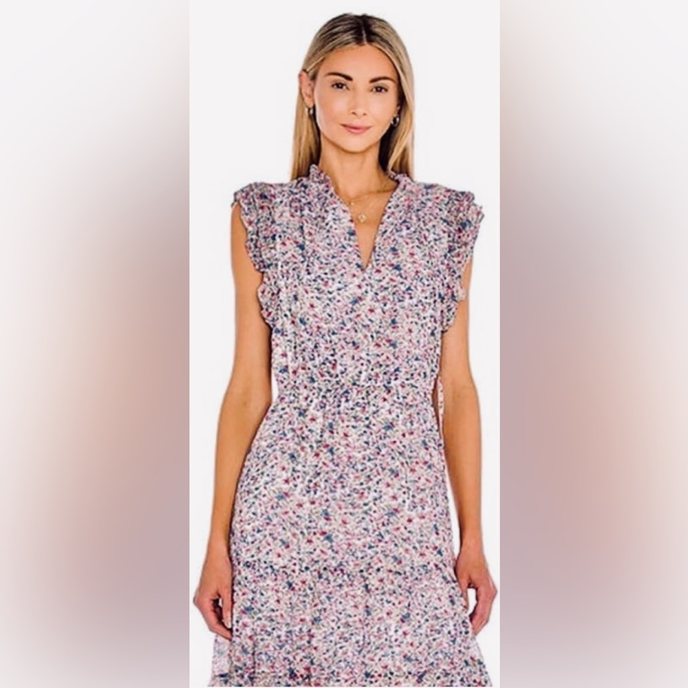 Steve Madden | BB Dakota Sleeveless Floral Canyon Moon Tiered Ditsy Midi Dress